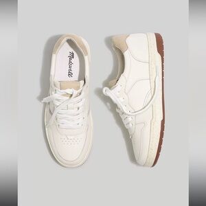 Madewell Court Sneakers in White Leather MC696 8